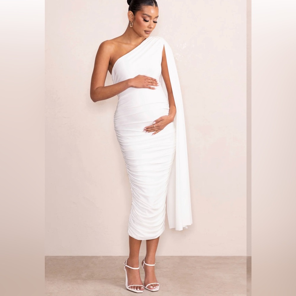 White maternity dress